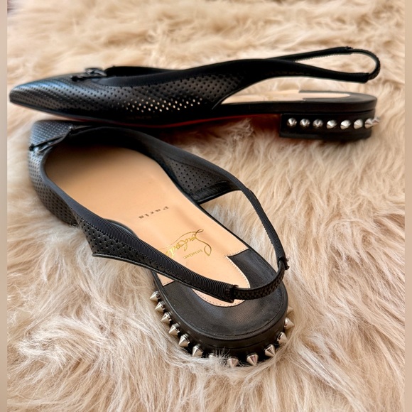 Christian Louboutin Hall Sling Studded Flat - Picture 3 of 5